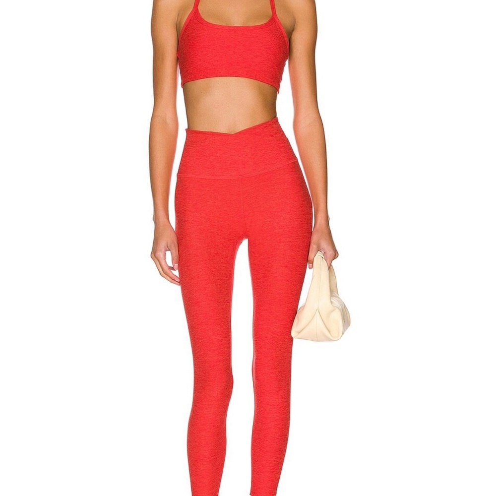 Spacedye At Your Leisure High Waisted Midi Legging, Scarlett, Size Large, NWOT